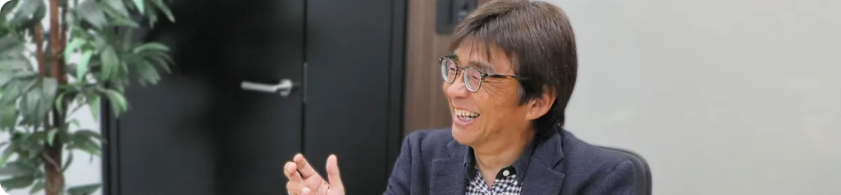 代表取締役 宇井一哲の写真（私のミッション・ビジョン・バリュー）